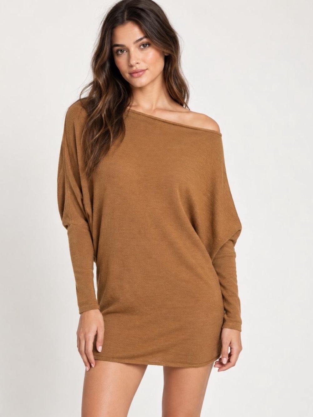 Revolve NBD Cortado Sweater Dress In Camel Womens Size Small